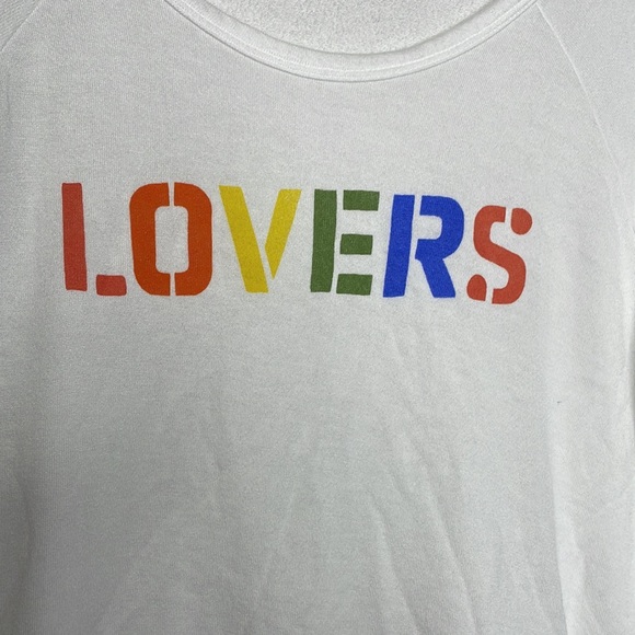 NWOT Sundry "Lovers" Scoop‎ Neck Pullover sz 3 (large) White - Picture 2 of 5